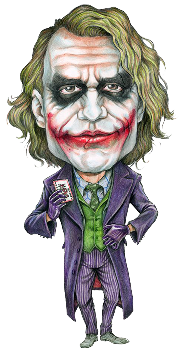 Gezeichneter Joker mit Spielkarte